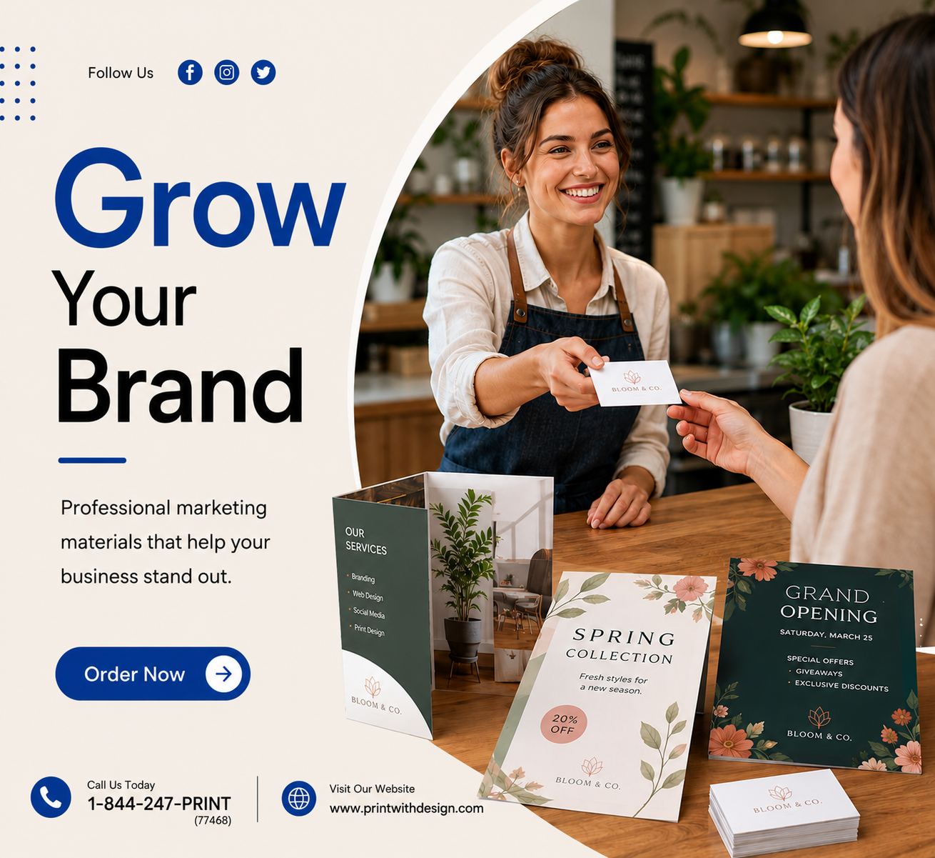 Grow Your Brand promotional print materials